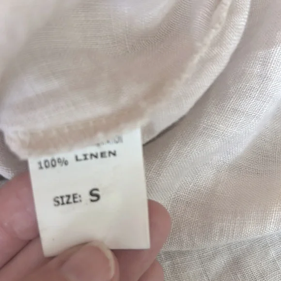 Lina Tomei Linen Embroidered Short Sleeve Top - Picture 5 of 5